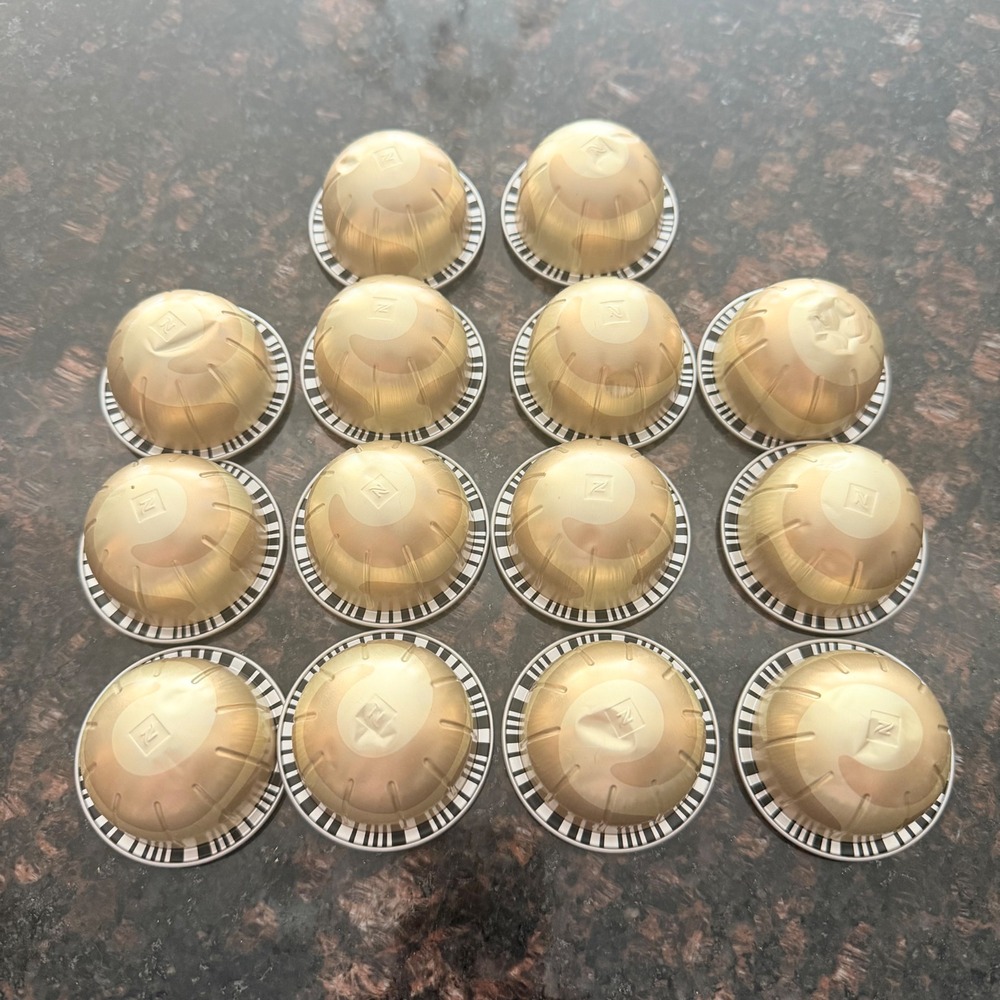 Nespresso Vertuo Sweet Vanilla Coffee Pods 14 Count Gold New Flavored Espresso